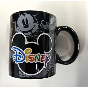 Jerry Leigh Disney Mickey Mouse Black Mug with Pluto Disney Graphic